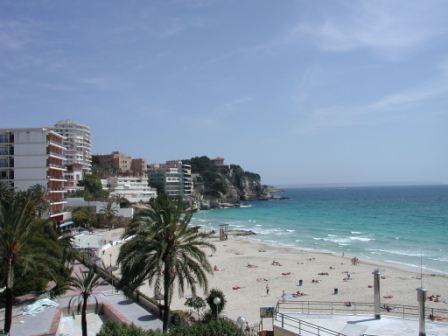 Cala Mayor from hotel balcony